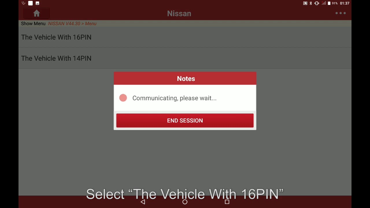 X-431 | Nissan Sentra: Security Alarm SET | LAUNCH
