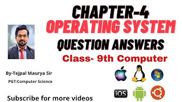 Chapter 4 Operating System | Question Answers | Class IX Computer | CBSE Board