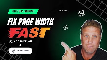 FAST fix The Event Calendar using Kadence Theme - easy css snippet - 2024