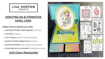 INKY BACKGROUNDS WITH CLOUD 9 INTERFERENCE INKS TO CREATE DESIGN PAPER FOR ALTERNATIVE EASEL CARD