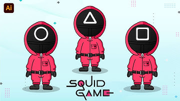 Create Squid Game Character Illustration in Adobe Illustrator | Illustrator Character Tutorial