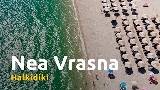 Nea Vrasna: modern village with sandy beach.