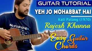 Yeh Jo Mohabbat Hai Guitar Tutorial  Chords  Easy Guitar Lesson  Rajesh Khanna Hits  Pickachord