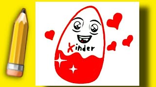 #drawing #shorts #xioalin #simple  ||drawing egg  kinder -محبي بيضة الهدايا - كيندر