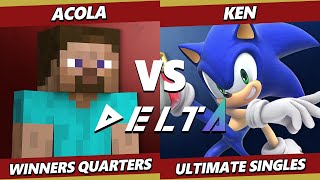 Delta 8 - Acola (Steve) Vs. KEN (Sonic) Smash Ultimate - SSBU