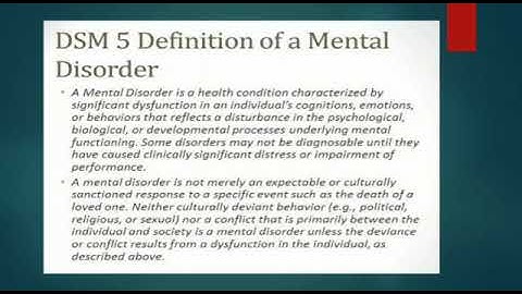 Diagnostic and statistical manual of mental disorders definition