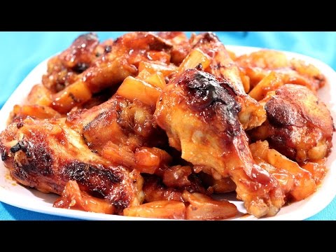 Baked Pineapple Wings Recipe - Amy Lynn's Kitchen