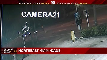 Hit-and-run crash caught on camera in northeast Miami-Dade