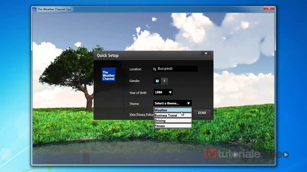 Update Aplicatie meteo pentru Windows
