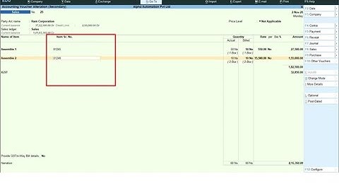 Tally Add On : Search : Item Serial No. Report in Tally Prime Software.
