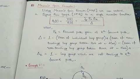 Signal Flow Graph: Part-2 (Mason