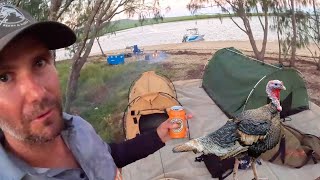 Coastal Expedition to  CAMP TURKEY - Catch and Cook Giant Mud Crab \& Fish on a Beach campfire 🦀🎣⛺️🦃