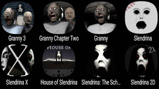 Granny 3, Granny Chapter Two, Granny, Slendrina, Slendrina X,House of Slendrina,Slendrina The School