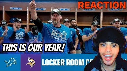 Lions Fan Reaction to Lions vs. Vikings postgame locker room celebration