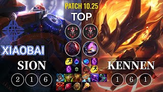 ES Xiaobai Sion vs Kennen Top - KR Patch 10.25