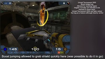 Unreal tournament 2003 boost dodging bug (added as feature in newer games although heavily nerfed)