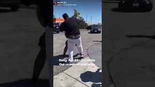 COMPTON RAPPER “AYE B3” SQUABBLES A DUDE THEN DROPS HIS NEW SINGLE “SQUABBLE” 🤣 | #LARAPTV