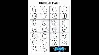 Grafitti Bubble font #grafittiart #Bubble #my first video