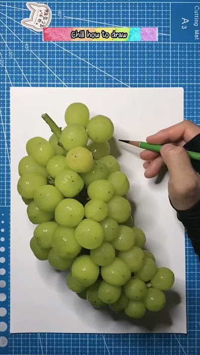 Teacher said that drawing grapes like this is easy, have you learned it? #drawing #draw #painting