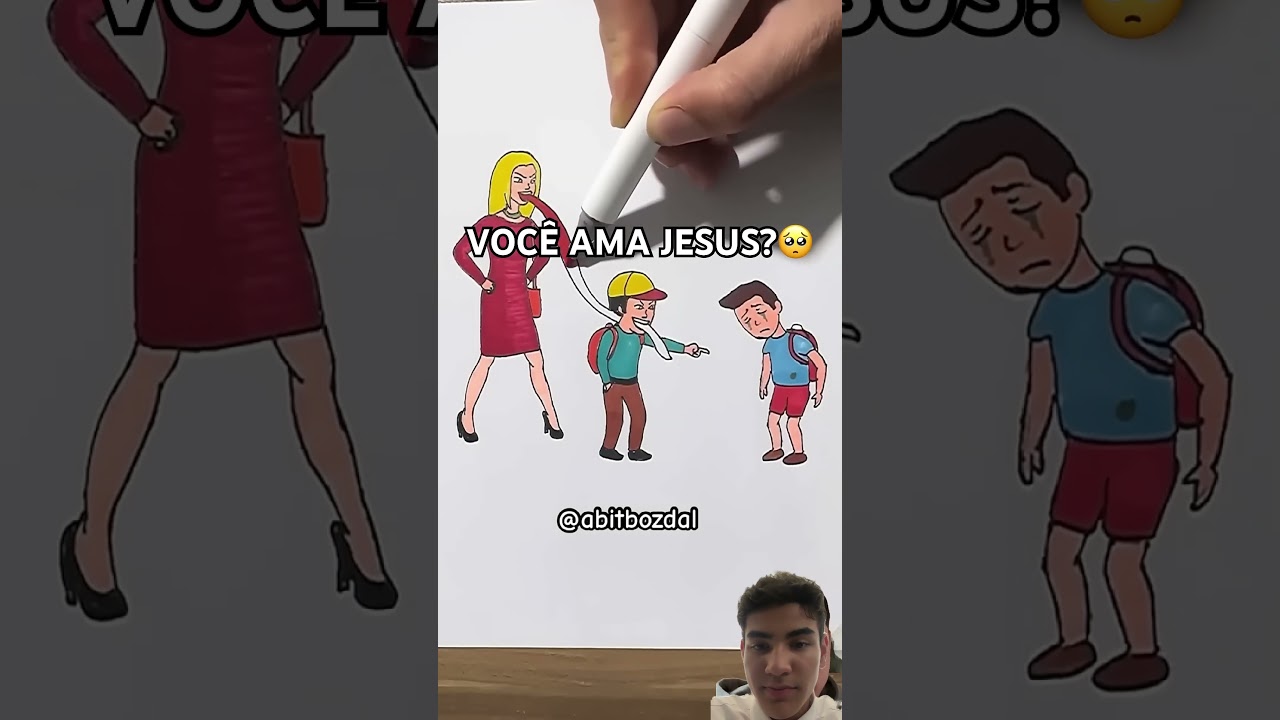 Você o ama?🥹❤️ #shortsfeed #amor #drawing #art #jesus #funny #deus #makeup #cartoon