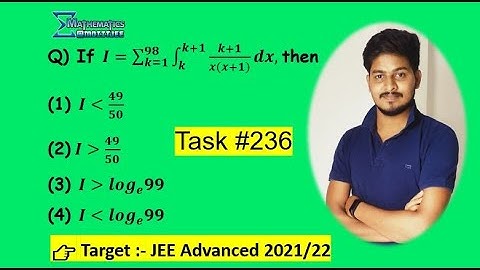 JEE Advanced 2017 Solutions | Definite Integration Examples | Task #236