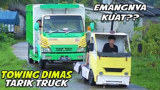 TARIK TRUK!!😱😱 TES KEKUATAN TOWING DIMAS, COBA TARIK TRUK ASLI, APAKAH KUAT??🤔