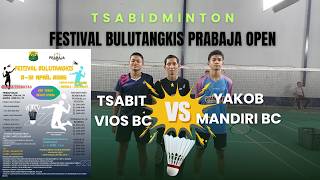 Festival Bulutangkis Prabaja dan PBSI Bekasi di Gor Hiqua. Tsabit (Vios BC ) vs Yakop ( Mandiri BC )