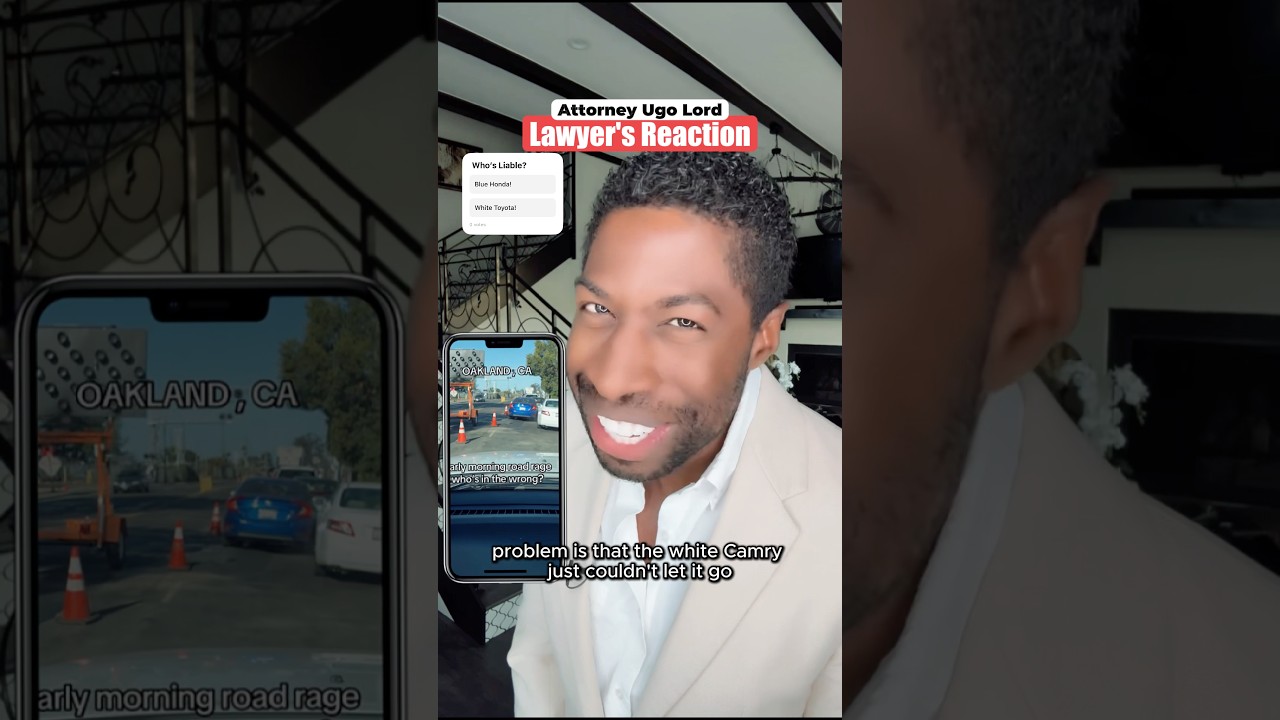 Zipper Merge Turns Violent—Dash Cam Catches It All! Who’s At Fault? | Attorney Ugo Lord reacts!