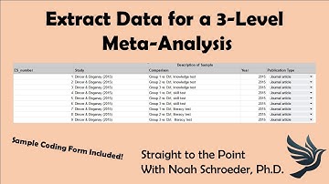 How To: Extract Data for Three Level Meta-Analysis (Applied Example)