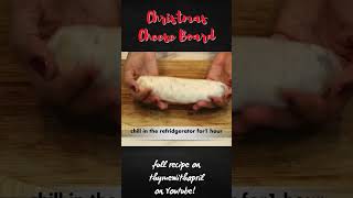 Christmas Cheese Log #christmas #holiday #cheese #recipe #shorts #shortsvideo