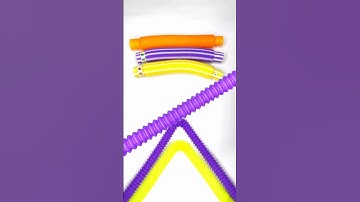 Color Pop tube, crunchy #diy #satisfyingvideos#relaxing #creative #oddasmr #insideout #poptubesounds