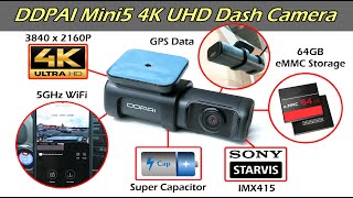 DDPAI Mini5 4K UHD Dash Camera With 5G WiFi & GPS