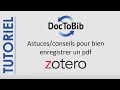 10  enregistrer un pdf avec zotero