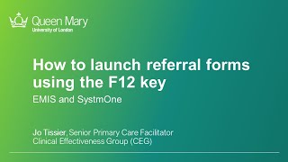 How to launch referral forms using the F12 key