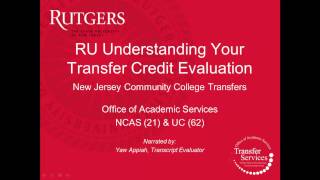 RU understanding Your Transfer Credits NJCC