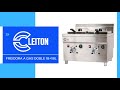 Vídeo: Freidora Industrial a Gas Natural de 18+18 Litros Doble Sobremesa ®Cleiton