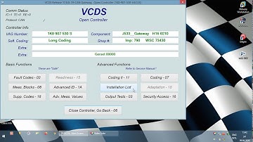 VCDS (Vag-Com) - Skoda Octavia - CAN Gateway - Installation list