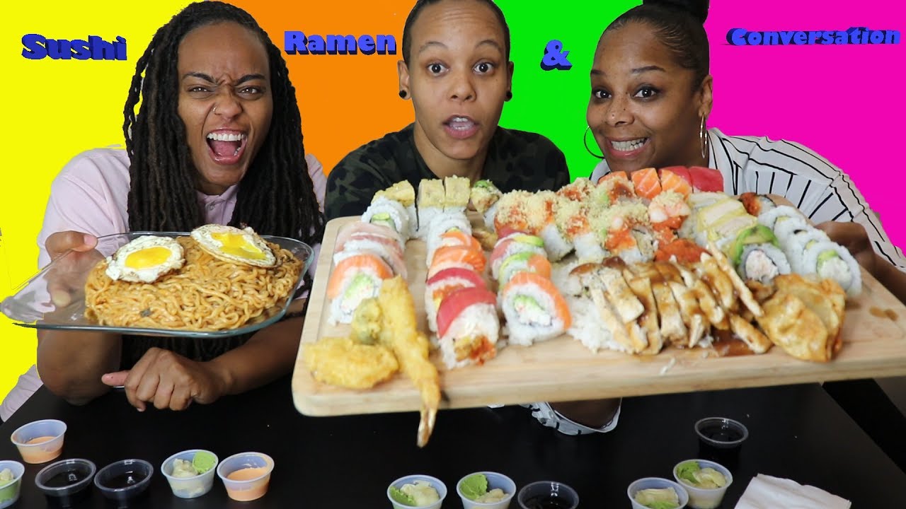 Sushi and Ramen Mukbang Eating Show