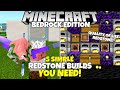 5 Simple Redstone Contraptions You Didn't Know You NEEDED! Minecraft Bedrock Edition!