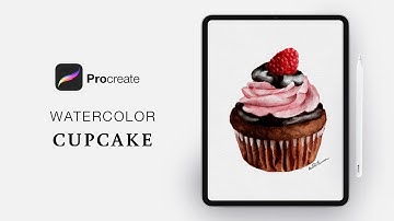 Procreate Watercolor Cupcake Tutorial