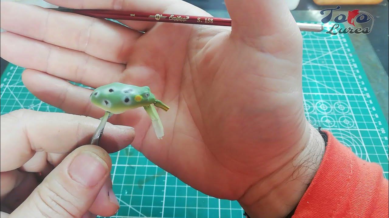 Lure Painting Tutorial How to paint a frog lure pattern YouTube