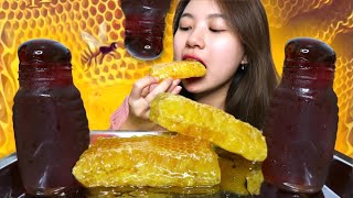 VIRAL TIKTOK! MUKBANG HONEY JELLY/MADU DI BEKUIN DAN HONEYCOMB