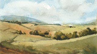 How to Paint Vast Watercolor Landscapes [Demo & Tips]