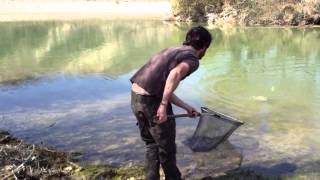 Fishing for Carp on the Aragon, Spain