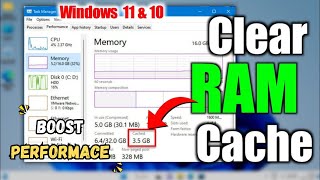 how to clear ram cache in windows 10/11 (2024) | 🚀 make computer faster