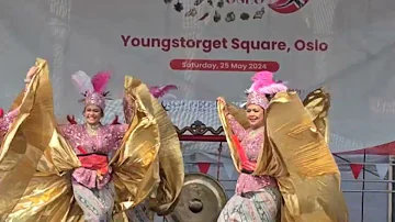 Lenggang Puspita Dance at the Food and Culture Festival, Indonesia Spice Up Oslo 2024, Norway.