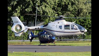 Mont Blanc Hélicoptères Eurocopter EC135 F-GUFB and SAF F-GMHK / Landing Take Off at Paris Heliport