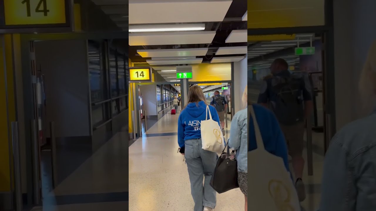 London Gatwick Airport LGW South Terminal Yellow Gates England UK