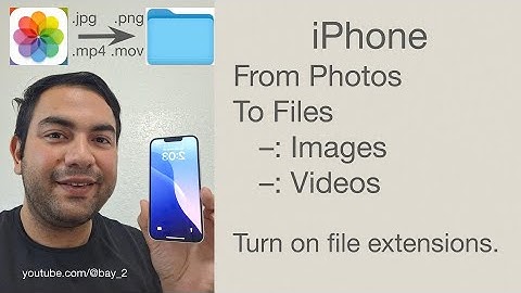 iPhone | From Photos to Files move images and videos (Turn on extension)