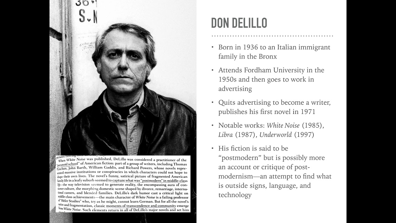 What Don DeLillo's 'White Noise' Can Tell Us About Life Today ...